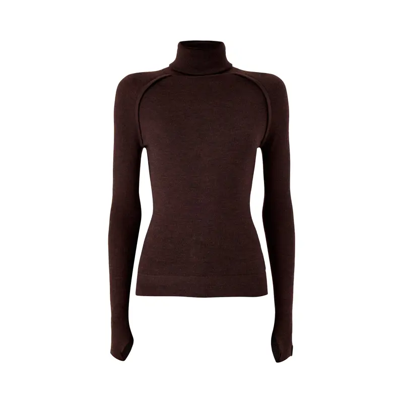 High Neck Knitted Top