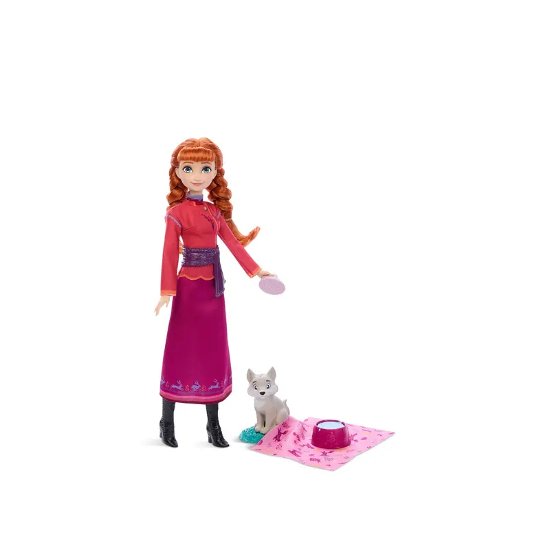 Frozen Anna and Baby Wolf