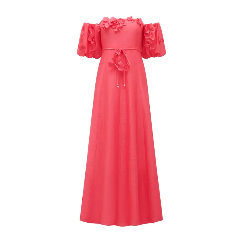 Cora Floral Applique Midi Dress