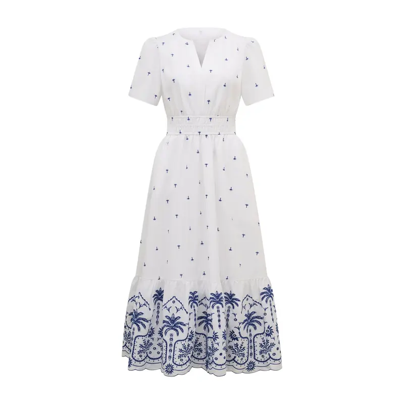 Eleanor Embroidered Midi Dress