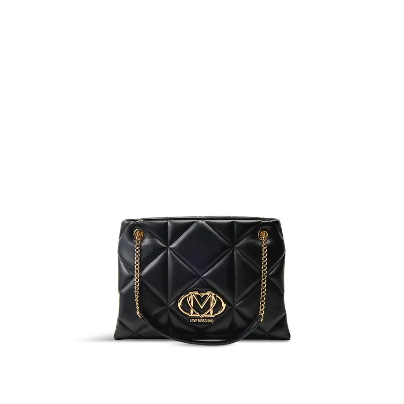 Embossed Quilt Shoulder Tote