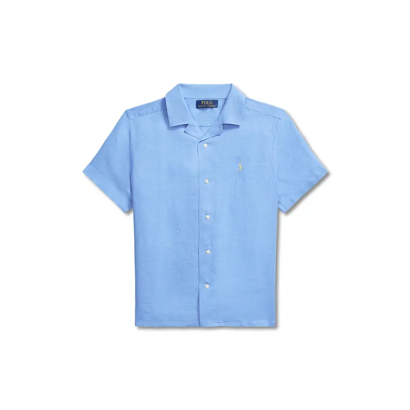 Camp Shirt Blue Linen