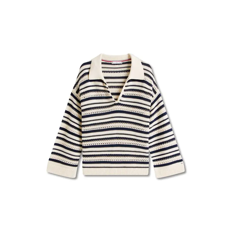 Crochet Oversized Polo Jumper