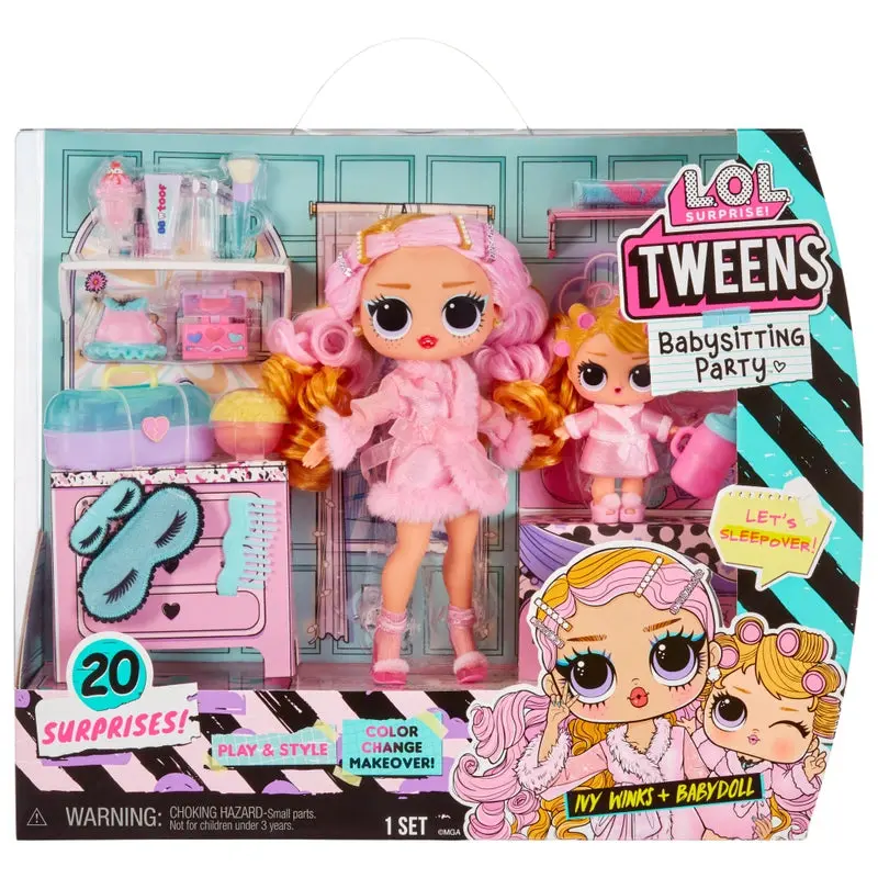 L.O.L. Surprise! Doll Tweens Babysitting Party Ivy Winks and Babydoll