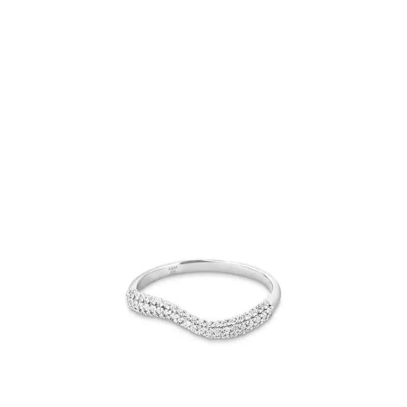 Wave Pave Ring