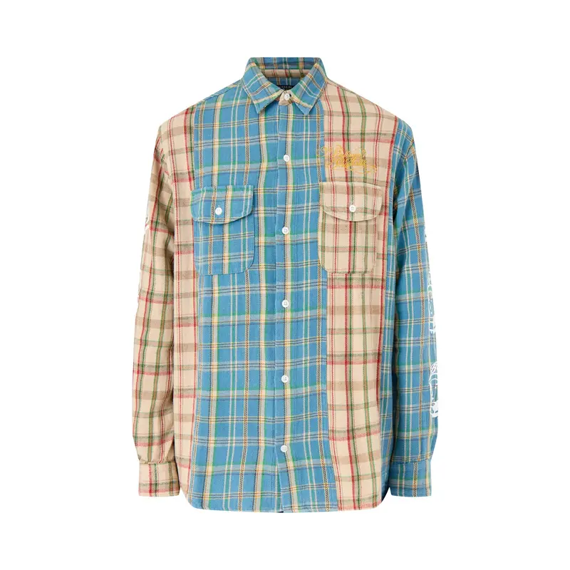 Panelled Check Shirt