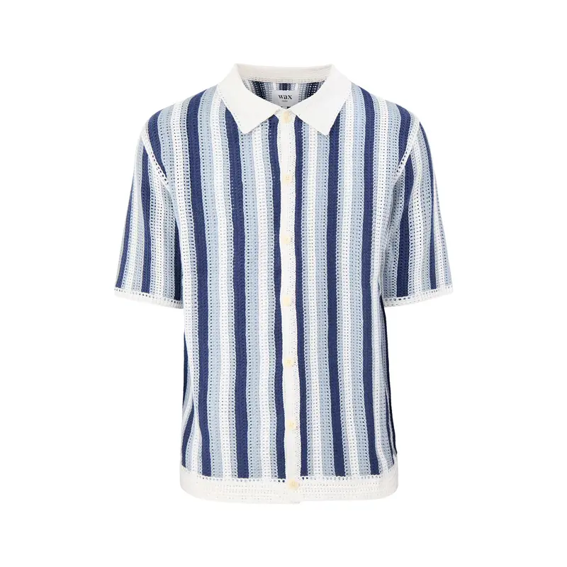 Porto Stripe Crochet Shirt