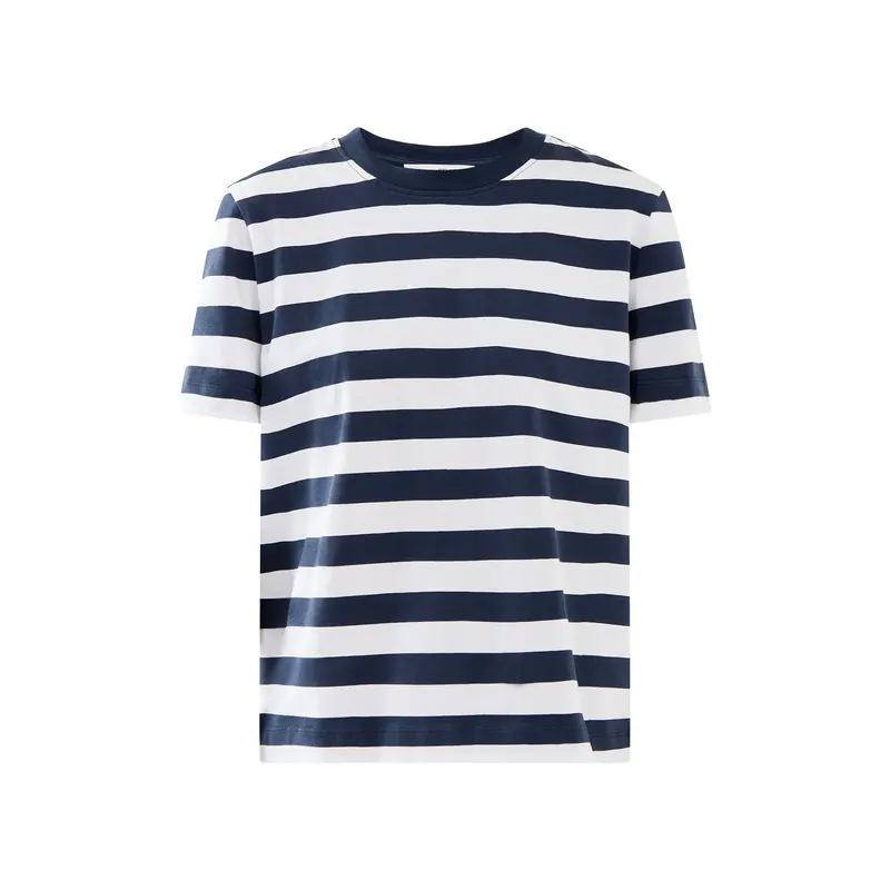 Essential Short Sleeve Striped Boxy Tee