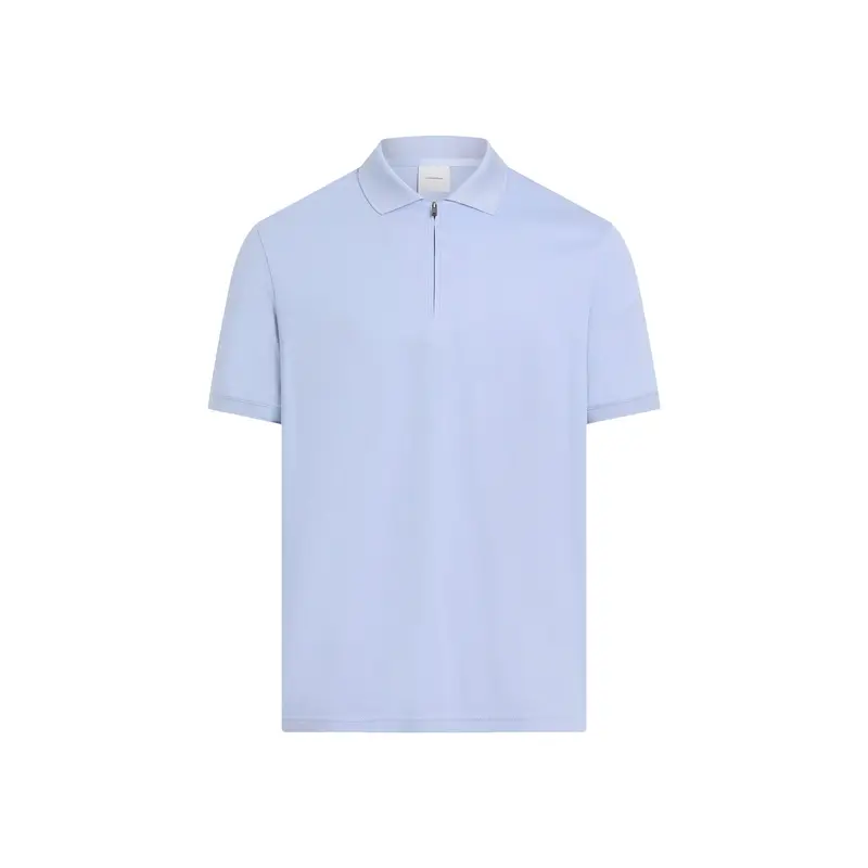 Zip Neck Short Sleeve Polo Shirt