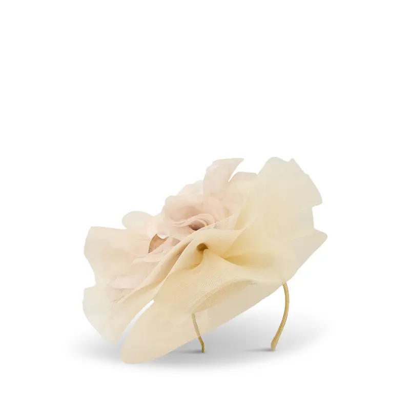 Large Flower and Pleated Crin Fascinator