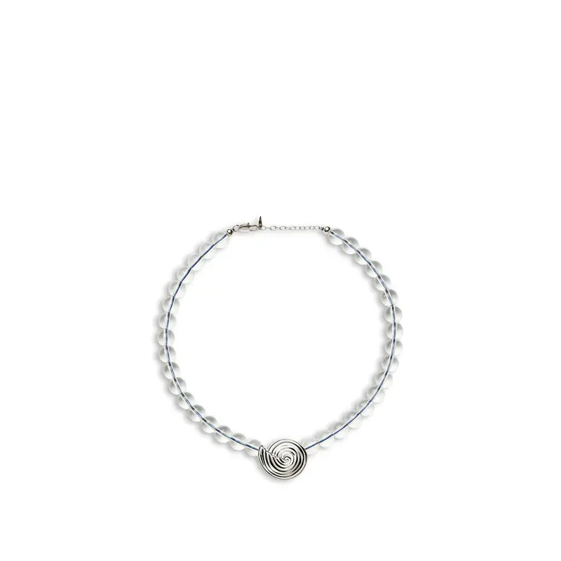 Spiral Beaded Pendant Necklace