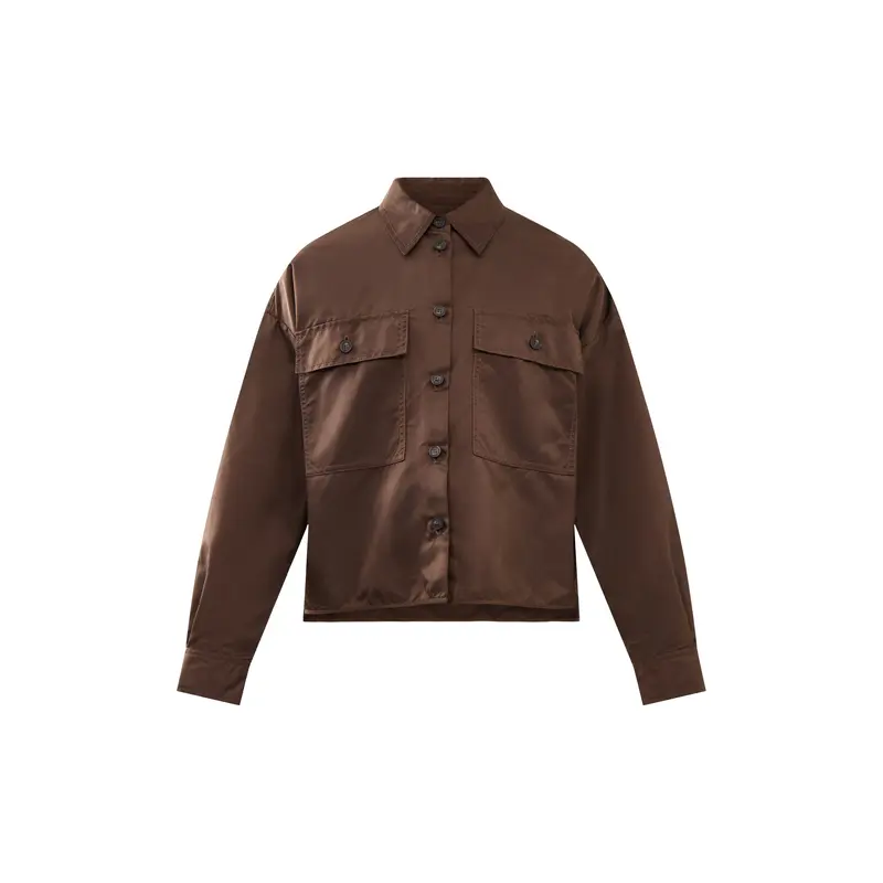Vivetta Nylon Shirt Jacket Chocolate