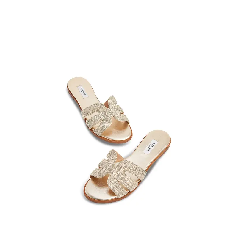 Metallic Riley Flat Sandals