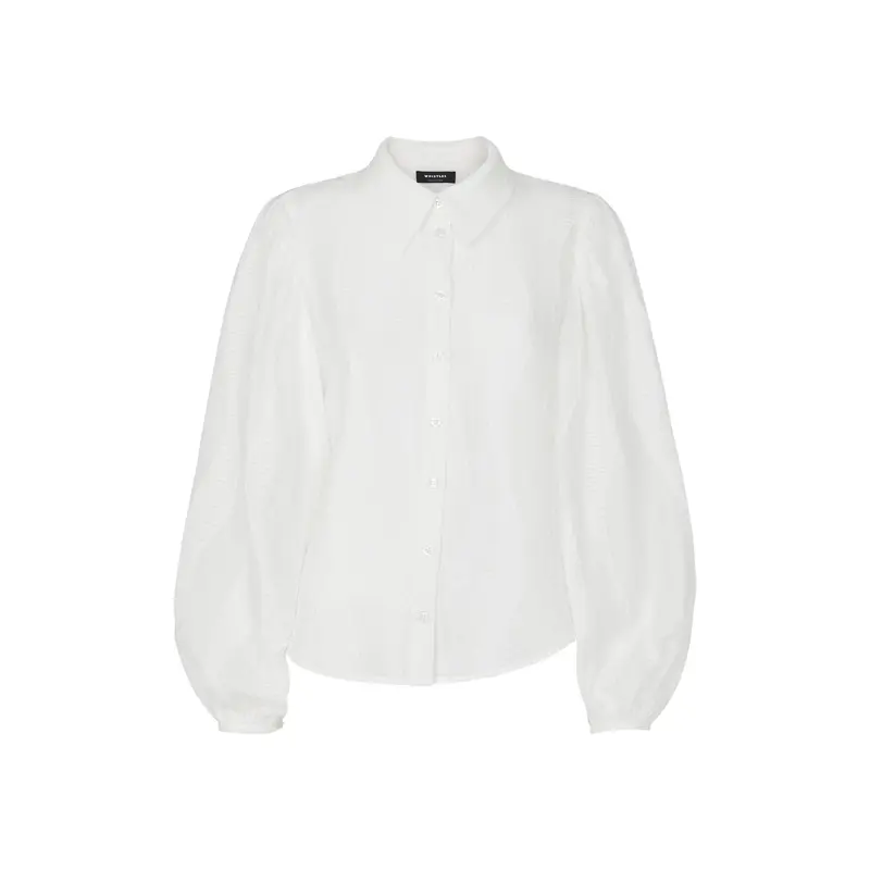 White Hannah Textured Shirt