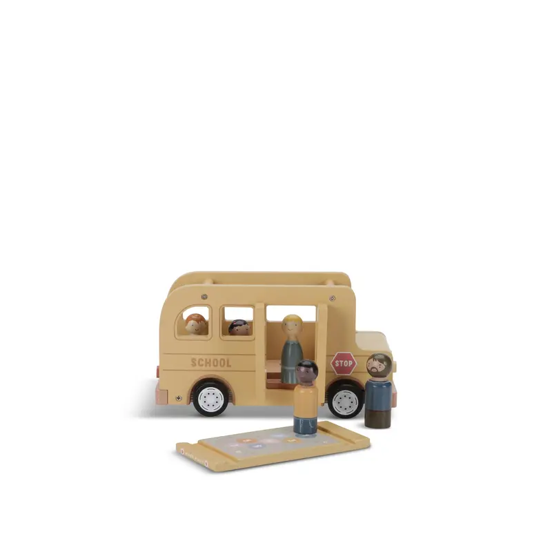 Wooden School Bus Toy Set