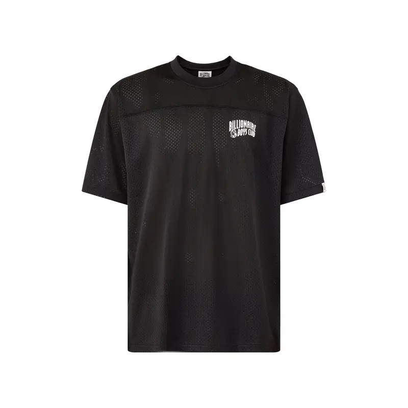 Black Cotton Small Arch Logo Woven Jersey