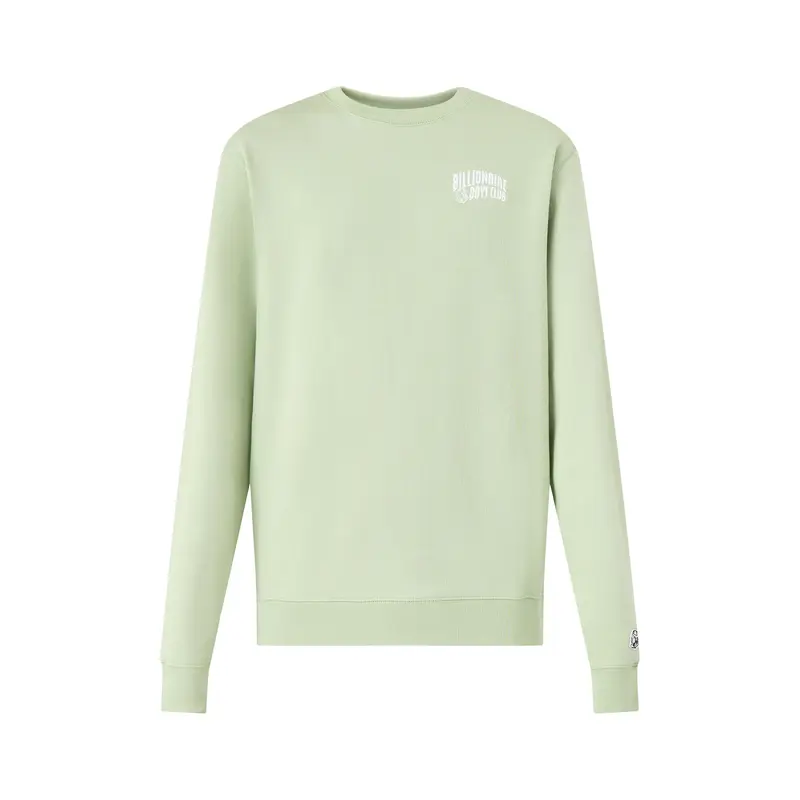 Pistachio Cotton Small Arch Logo Crewneck