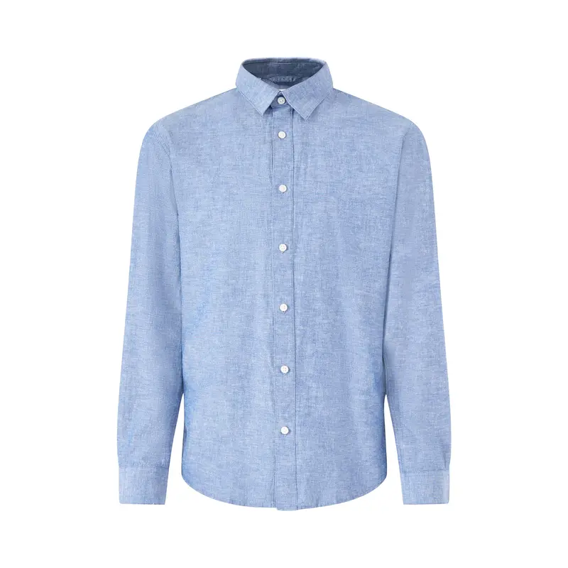 Cotton Blue Long Sleeve Shirt