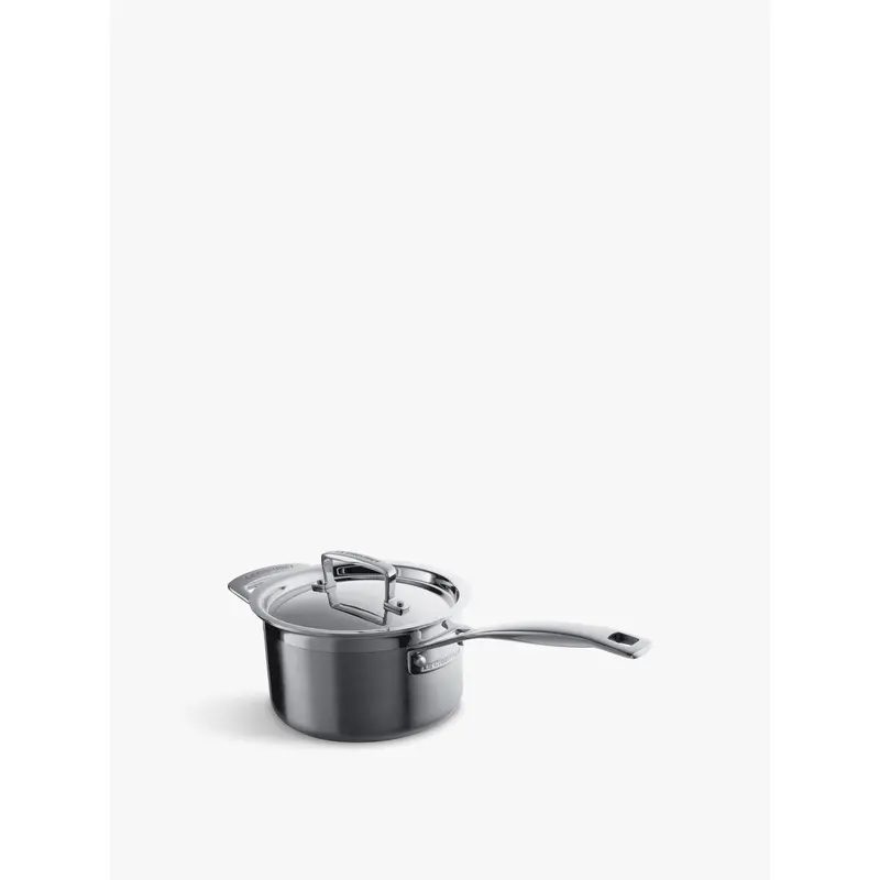 3-Ply Stainless Steel Saucepan with Lid Helper Handle 16cm