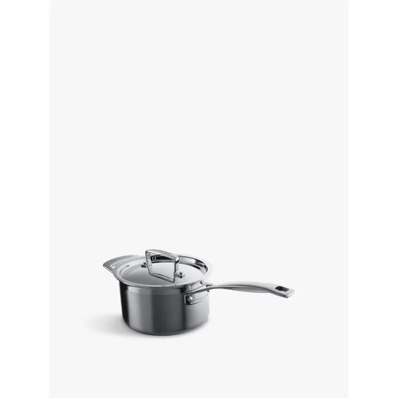 3-Ply Stainless Steel Saucepan with Lid Helper Handle 18cm