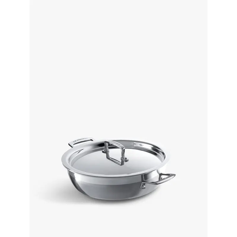 3-Ply Stainless Steel Shallow Casserole with Lid 26cm