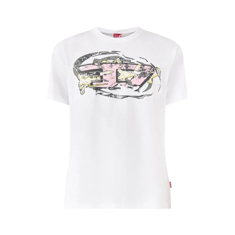 Cotton White T-Norm-T11 Big D T-Shirt