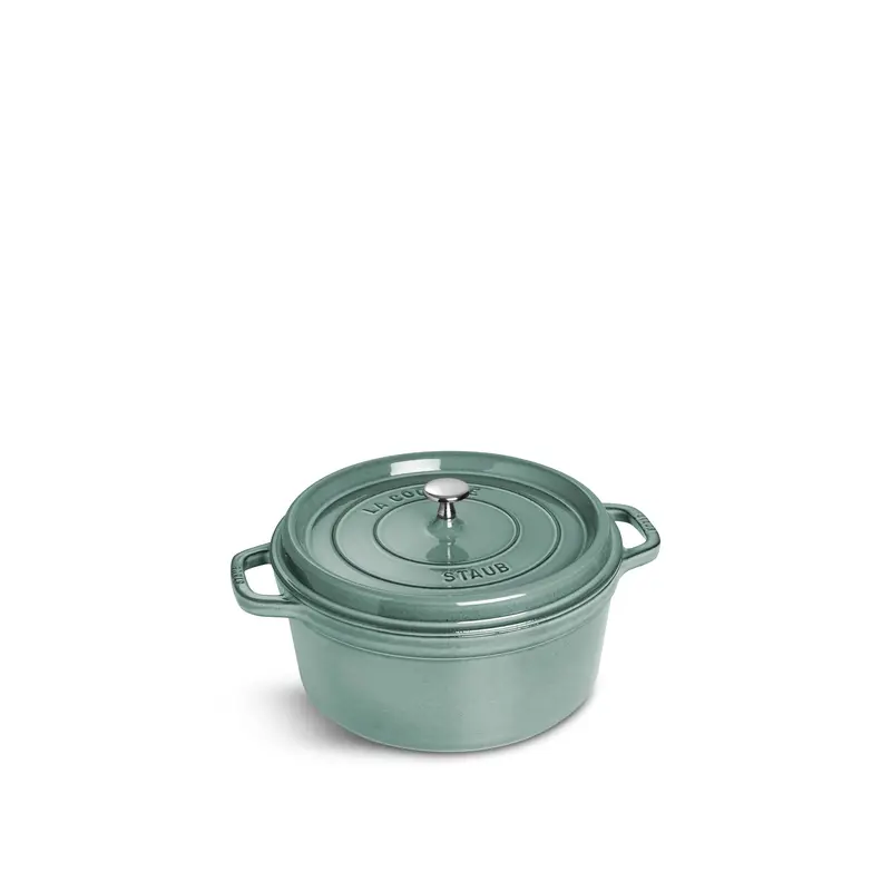 Round Cast Iron Cocotte Eucalyptus 28cm