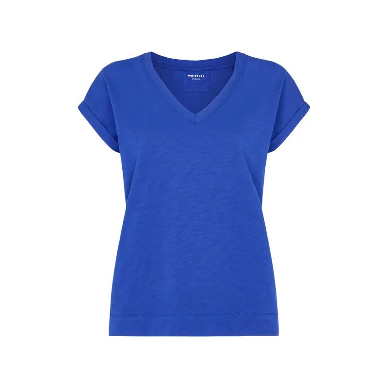 Willa V-Neck Cap Sleeve Tee