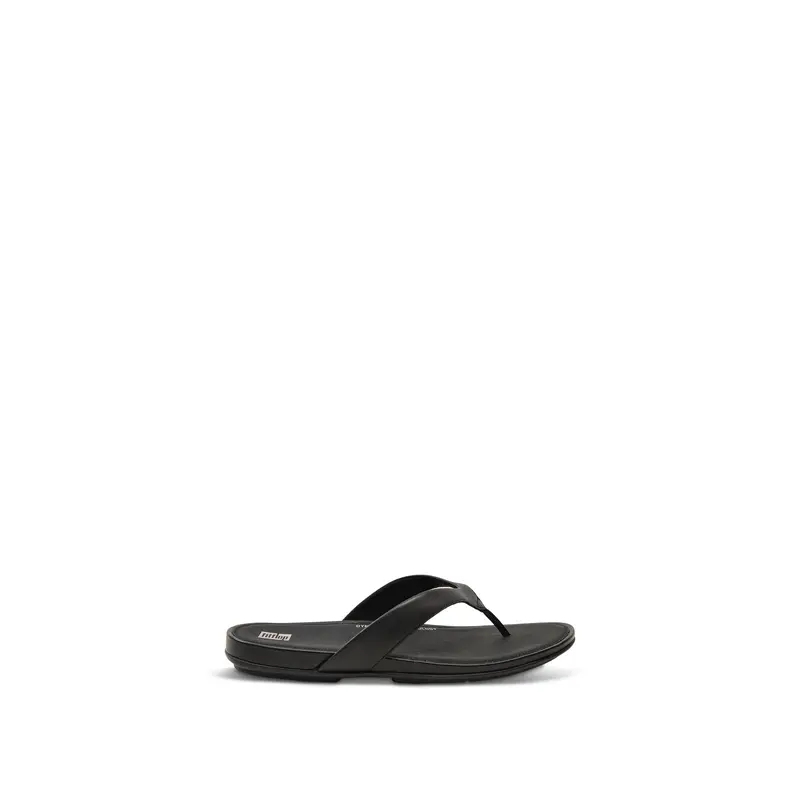 Gracie Leather Flip-Flops Black