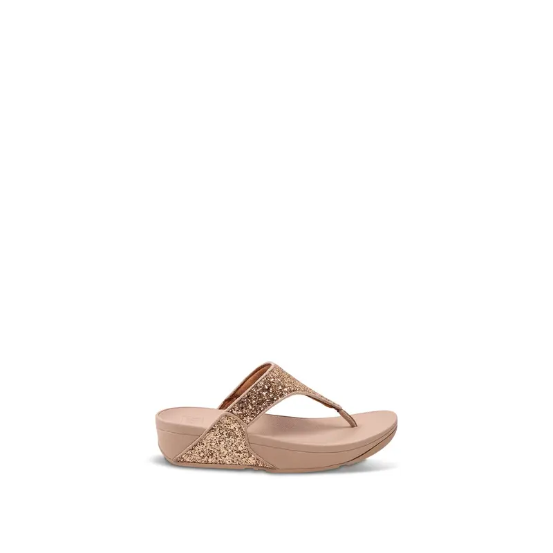 Lulu Glitter Toe-Thongs Rose Gold