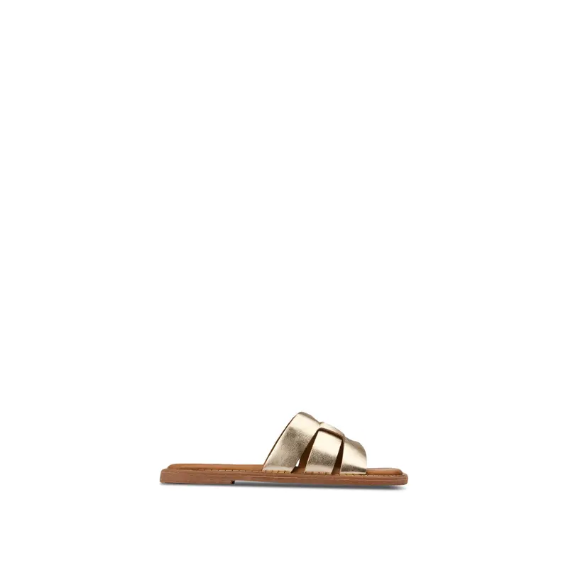 SOLE Nura Slide Sandals Gold