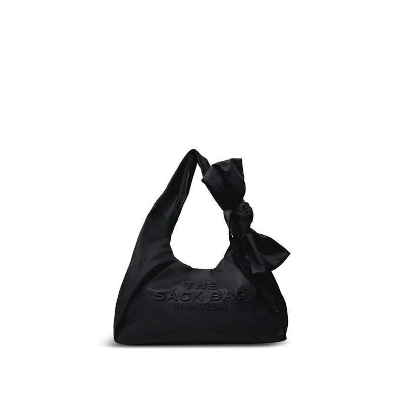 The Bow Nylon Sack Bag Black