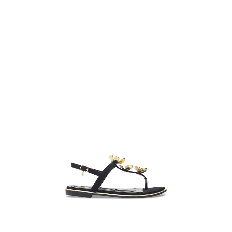 Black Jewelle Embellished Sandals