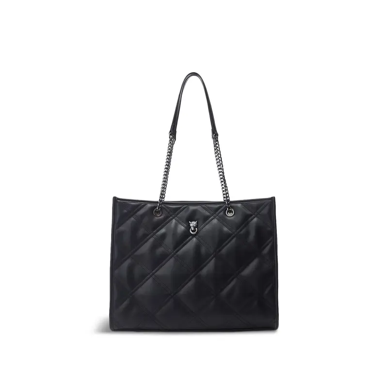 Black Becca Quilted Shoulder Bag