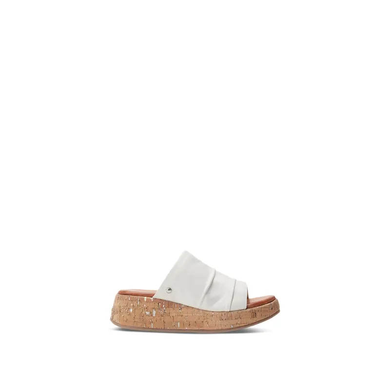 White Kalimeres Ruched Sandals