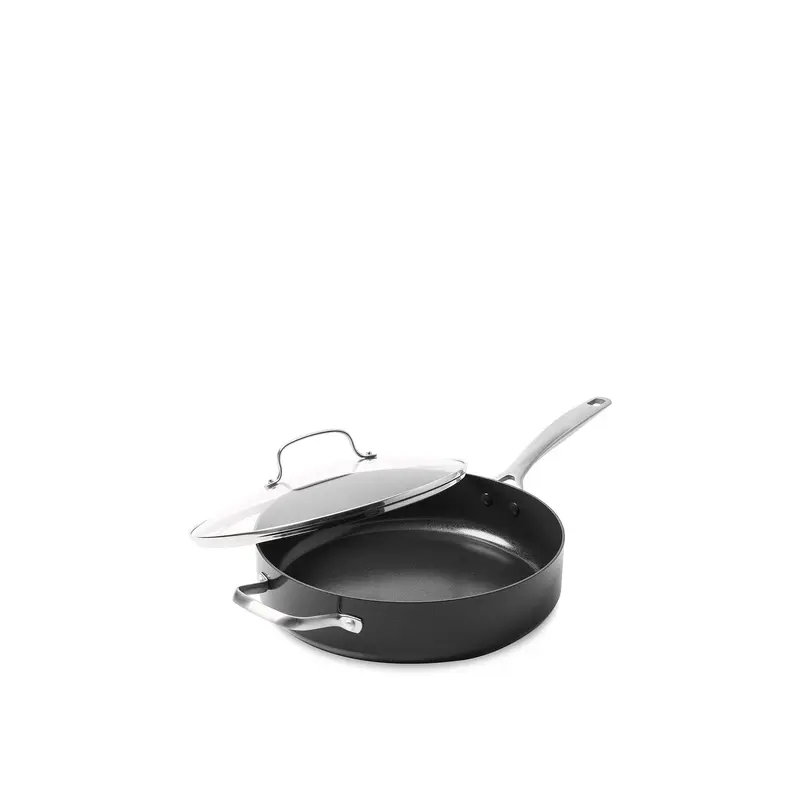 Covered Skillet with Stay-Cool Handle Black