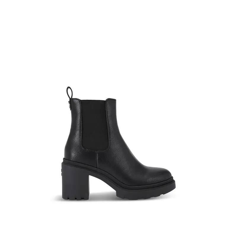 Boulder Heeled Ankle Boots Black