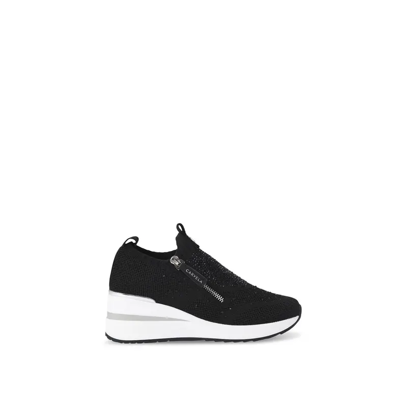 High Rise Zip Knit Black