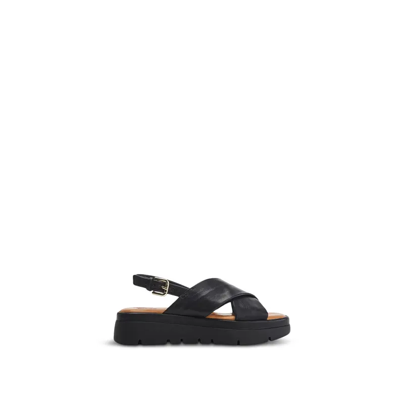 Nettina Leather Sandals Black