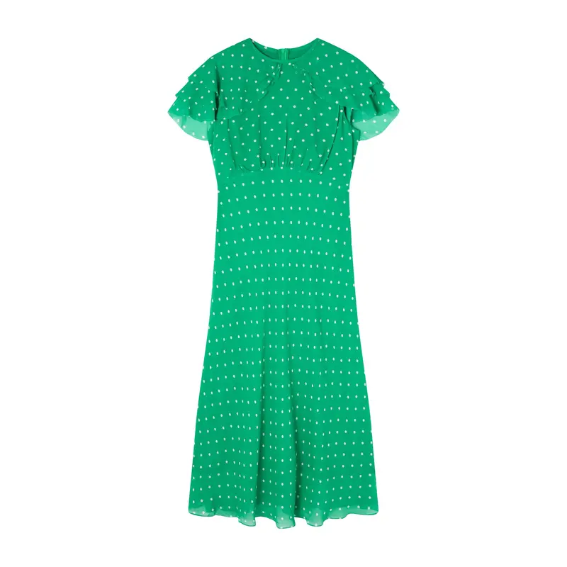 Ellen Green & Birch Polka Dot Print Dress