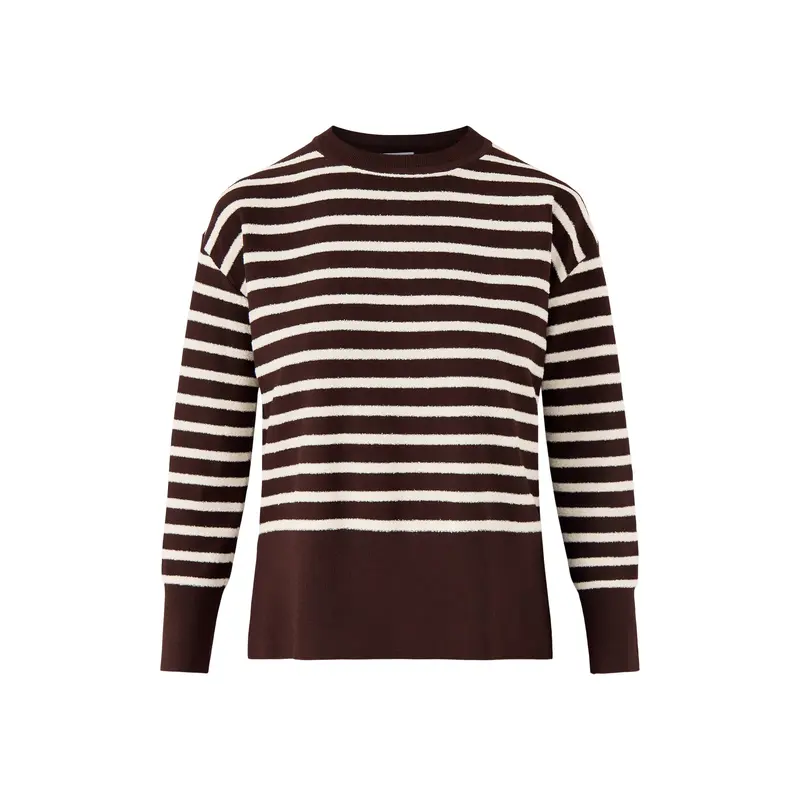 Sport Texas Crew Neck Striped Knitwear Brown