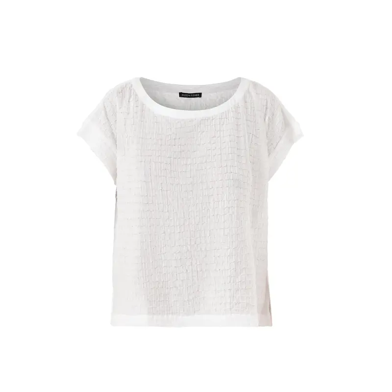 Ballet Neck Square Top White