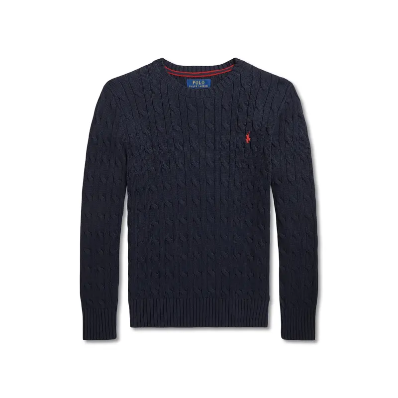 Blue Cable Knit Sweater