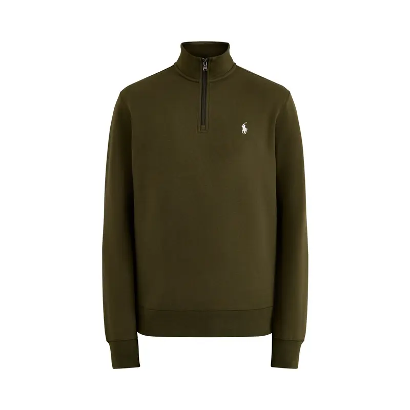 Double Knit 1/4 Zip Sweatshirt Green