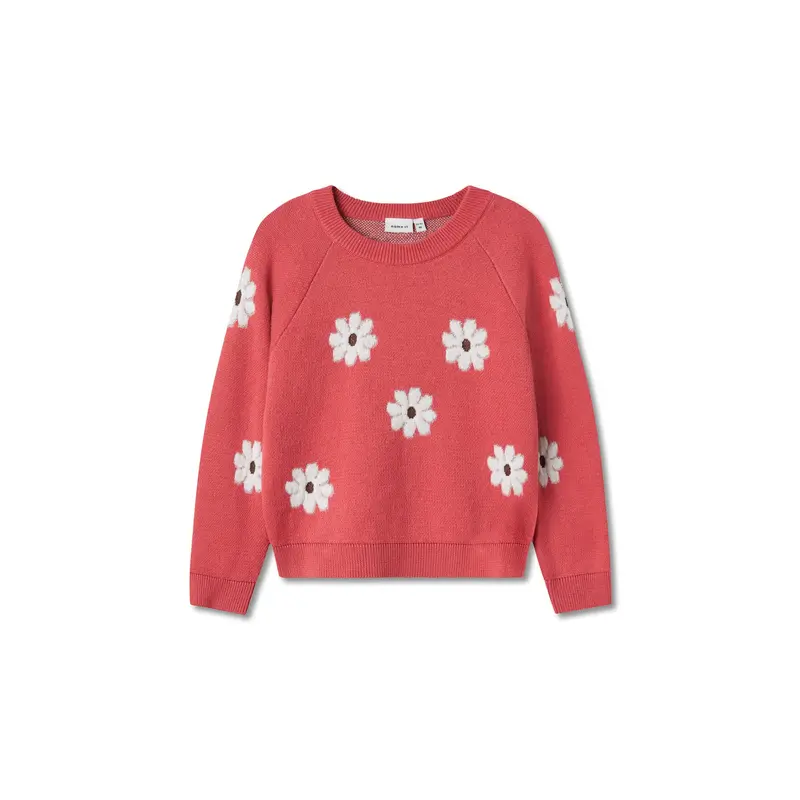 Long Sleeve Knitted Floral Jumper
