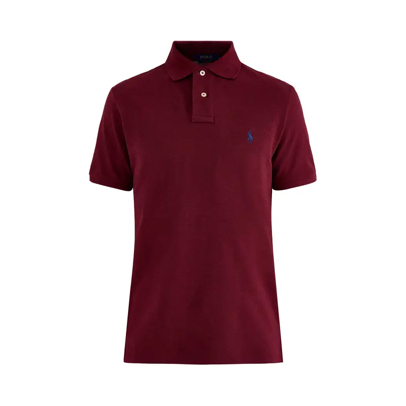 Custom Fit Cotton Polo Top Wine