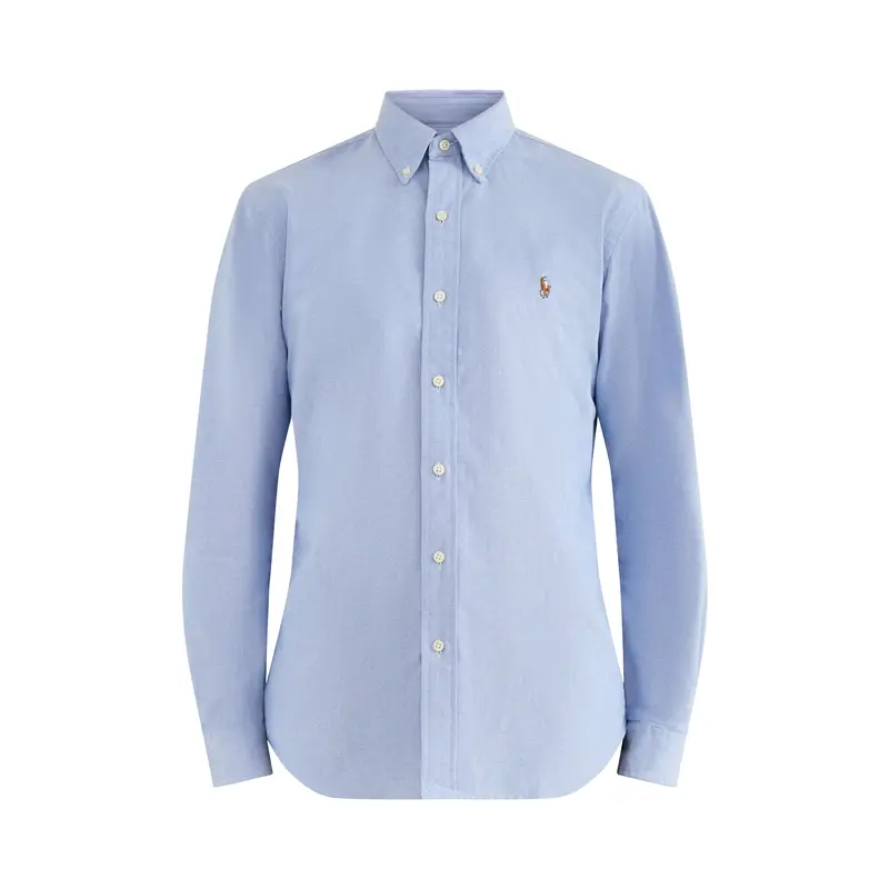 Custom Fit Oxford Long Sleeves Shirt Blue