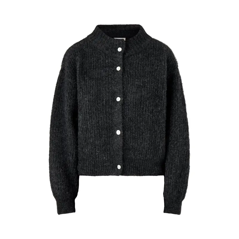 East Cardigan Charcoal Melange Black