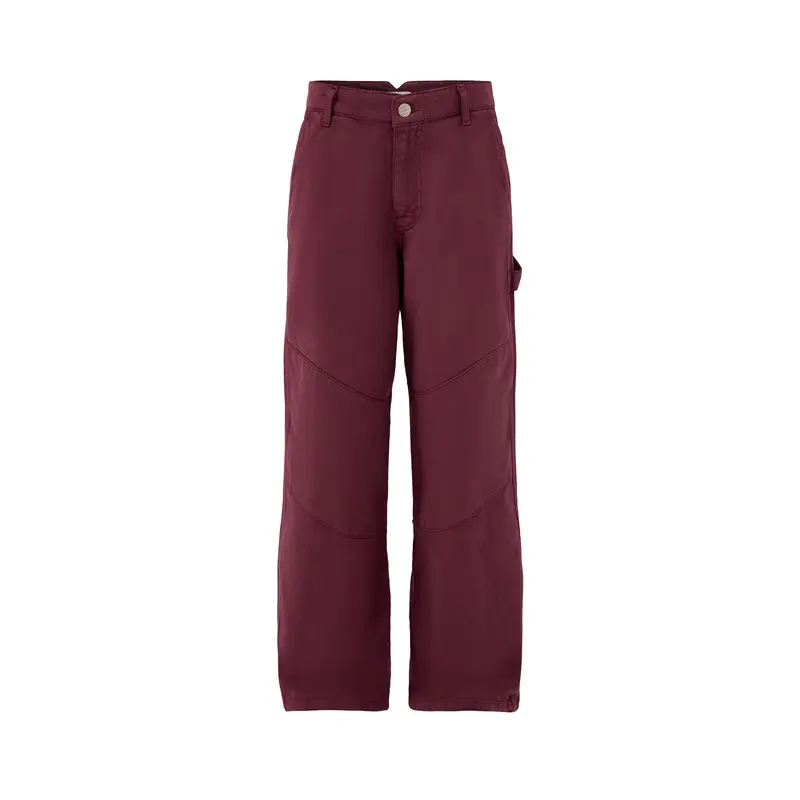 Drew Cotton Jeans Burgundy
