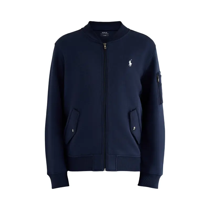 Double Knit Bomber Jacket Navy
